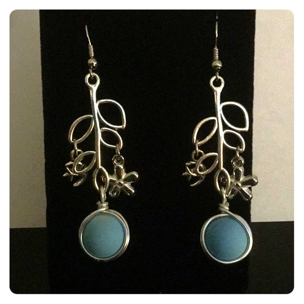 Baby blue earrings